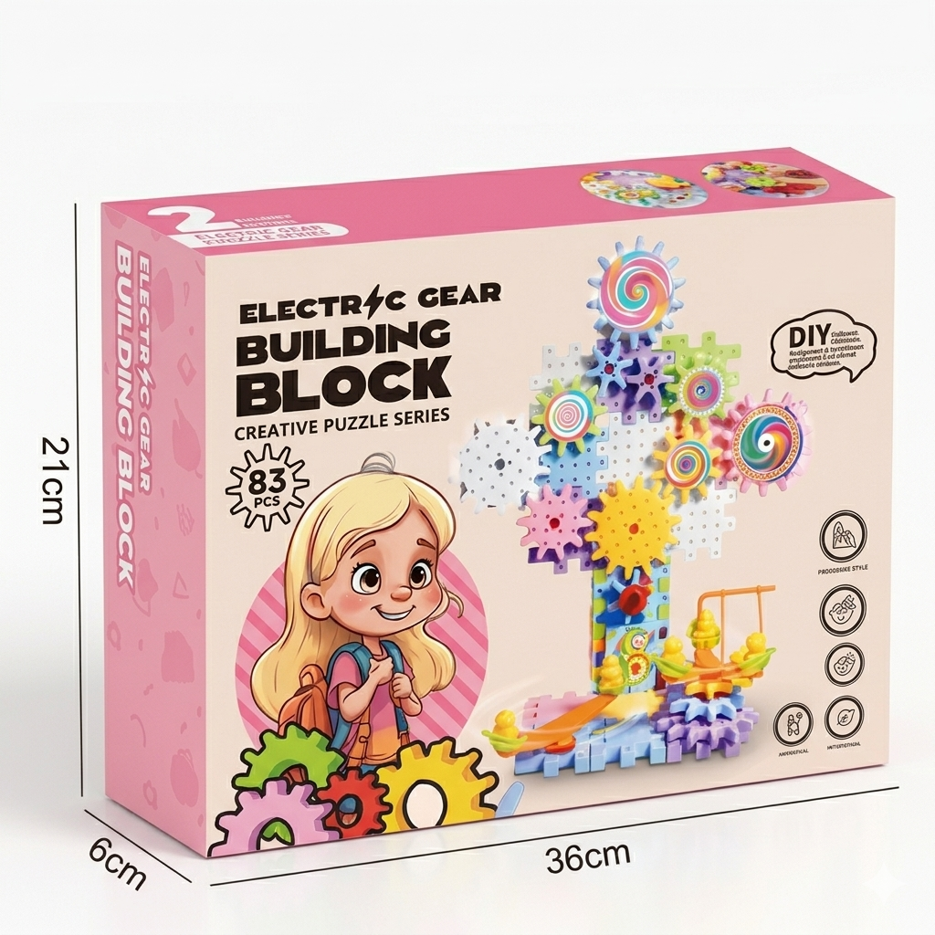 Gear Building Block STEM Set