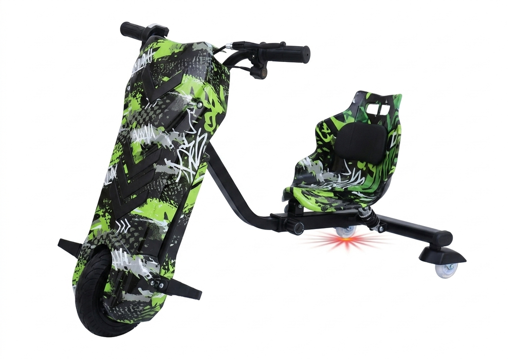 Ride on green electric drifting scooter