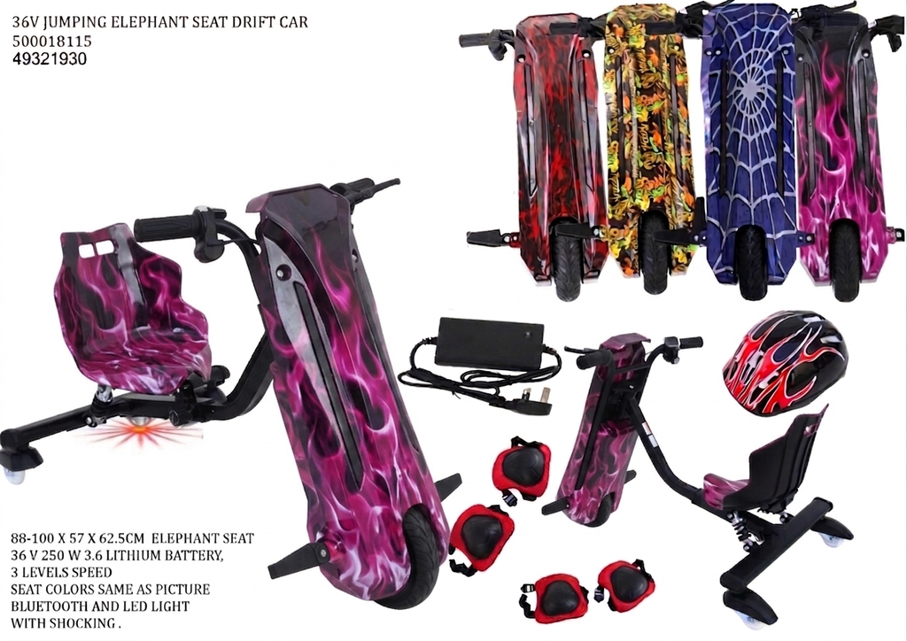 Black & pink electric drifting scooter