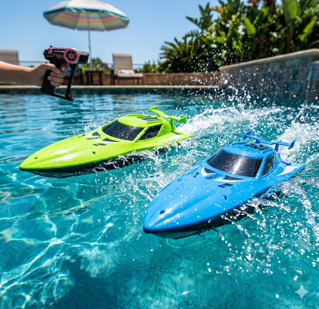 High-Speed Pool Racing Boat