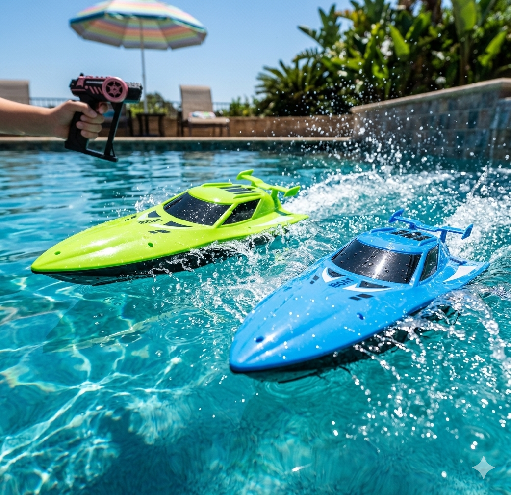 High-Speed Pool Racing Boat