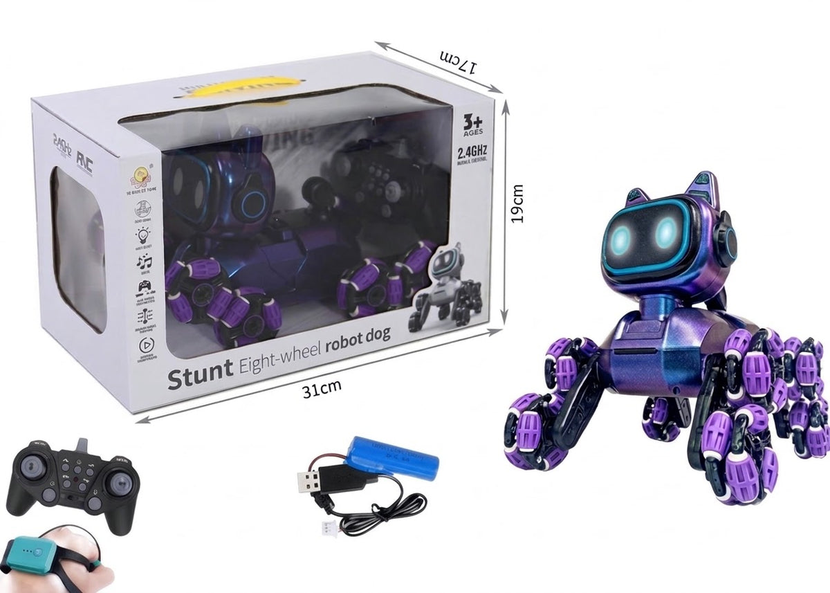 Stunt Eight-Wheel Robot Dog | Interactive Remote Control/Hand sensor