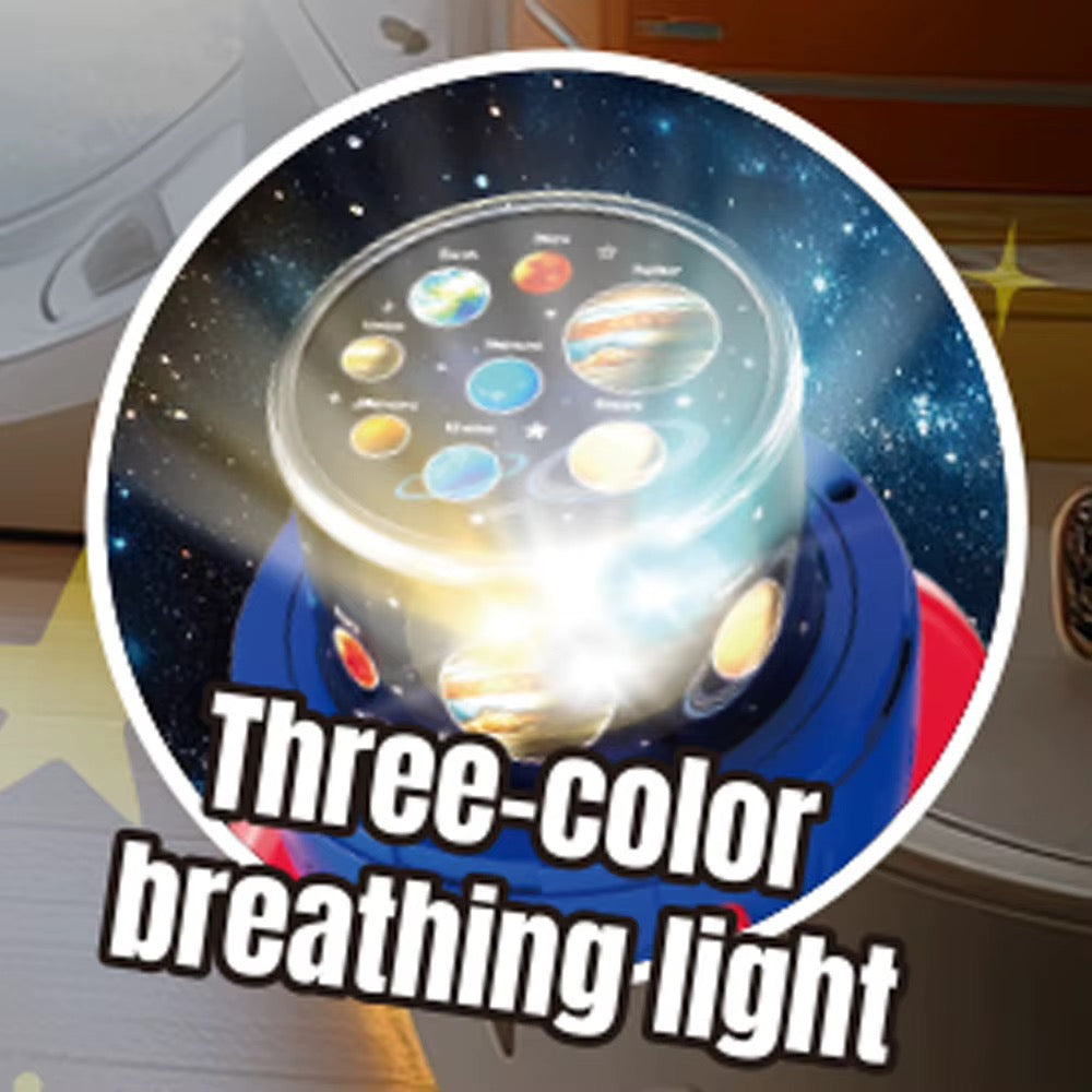 Rocket Rotate Projection Lamp & Music Box (12-in-1 Educational Star & Space Projector)