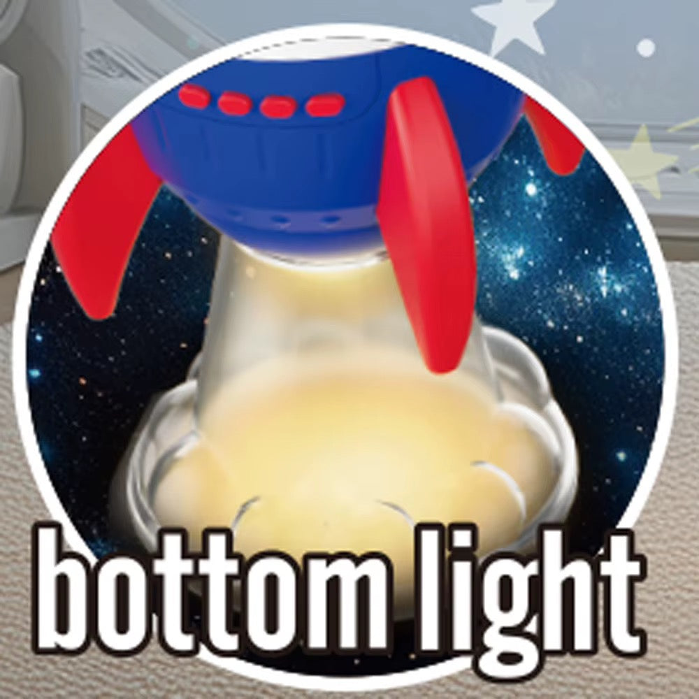 Rocket Rotate Projection Lamp & Music Box (12-in-1 Educational Star & Space Projector)